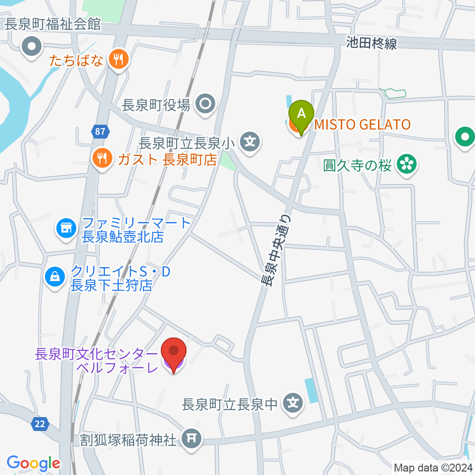 長泉町文化センター ベルフォーレ周辺のホテル一覧地図