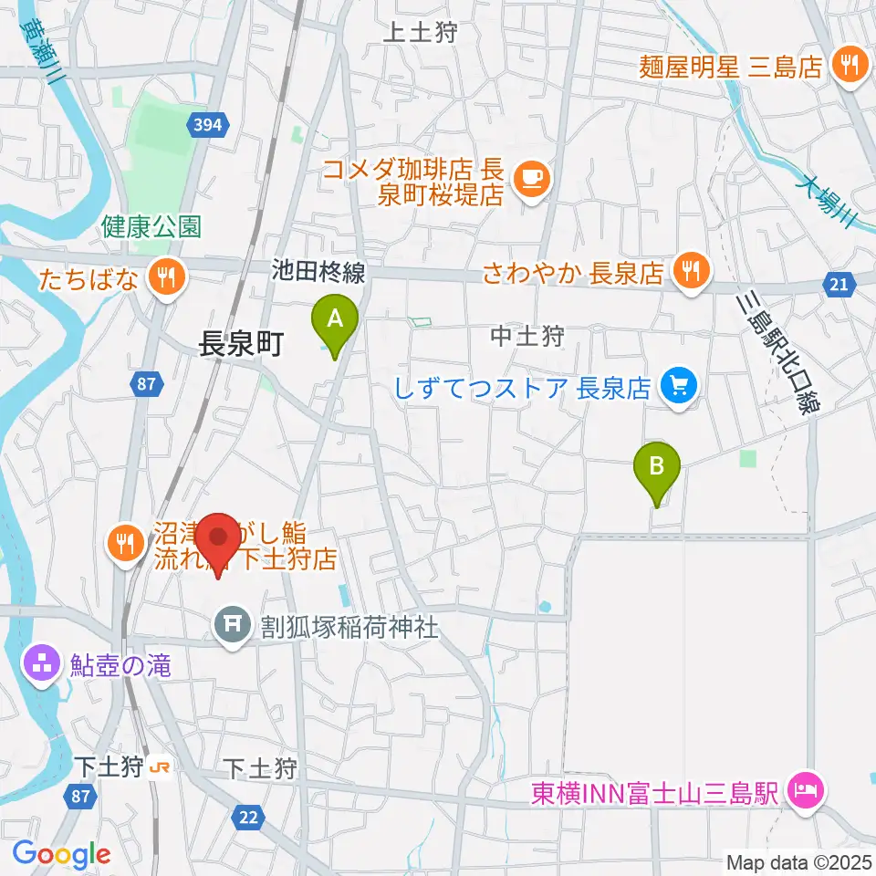 長泉町文化センター ベルフォーレ周辺のホテル一覧地図