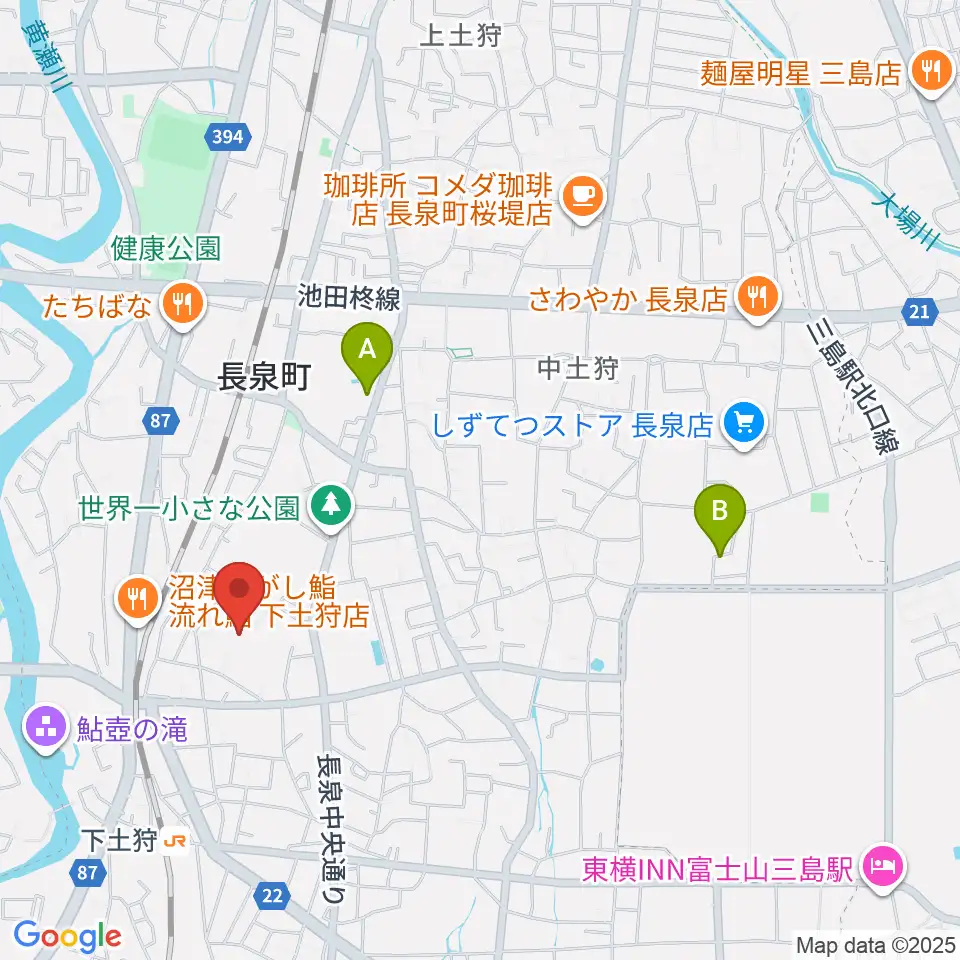 長泉町文化センター ベルフォーレ周辺のホテル一覧地図