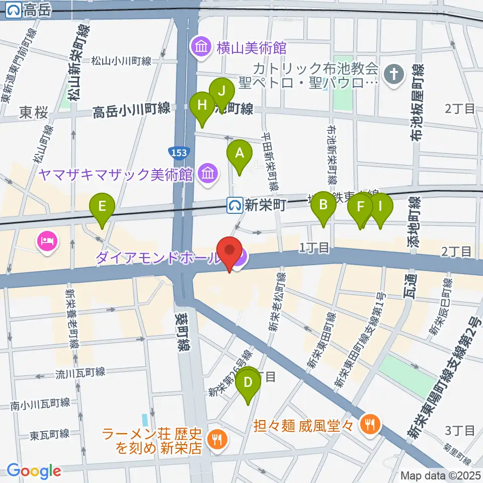 名古屋スペードボックス・ハートランド周辺のホテル一覧地図