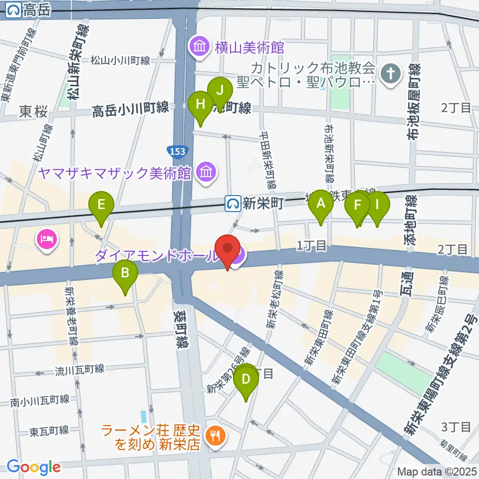 名古屋スペードボックス・ハートランド周辺のホテル一覧地図
