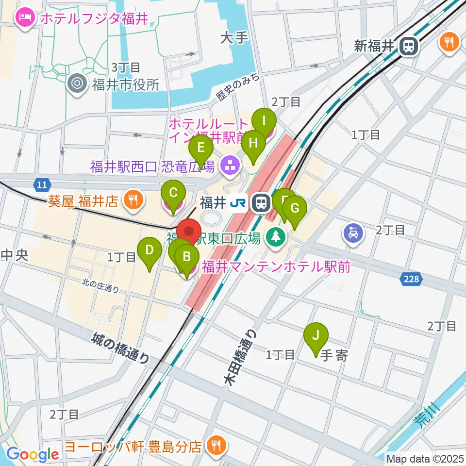 ハピリンホール・ハピテラス周辺のホテル一覧地図