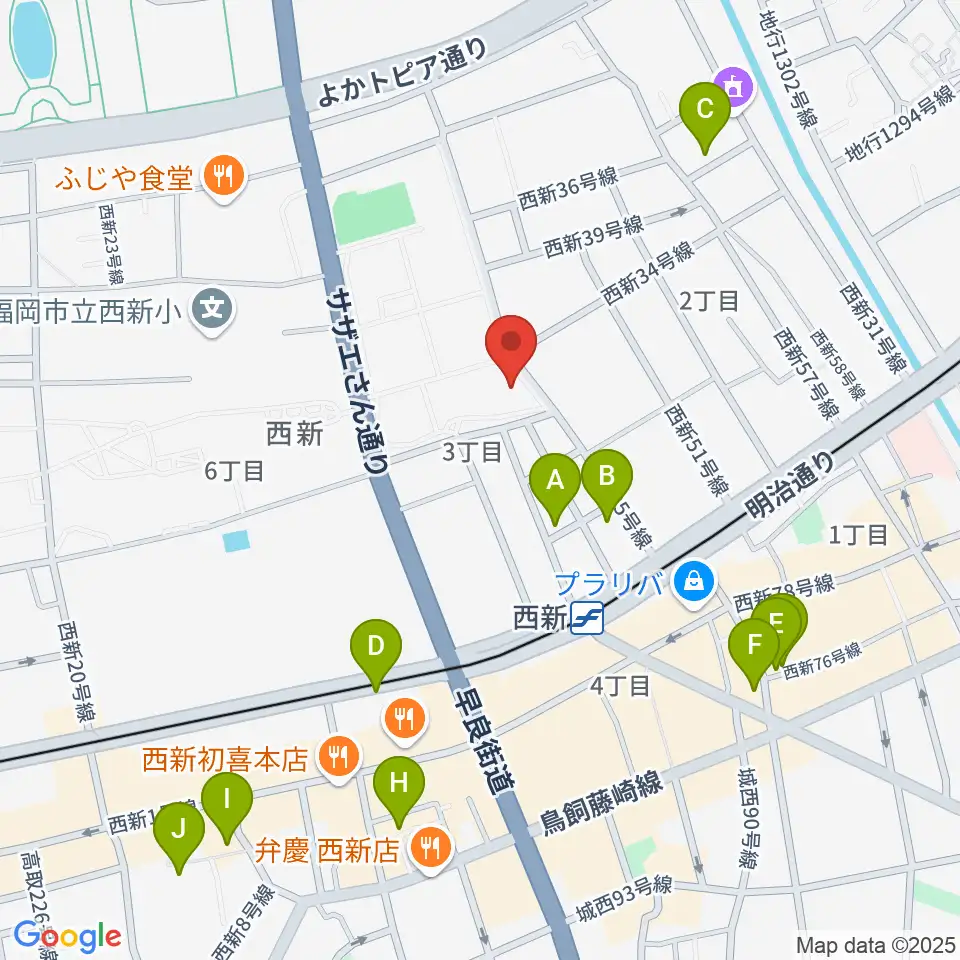西南コミュニティーセンター周辺のホテル一覧地図