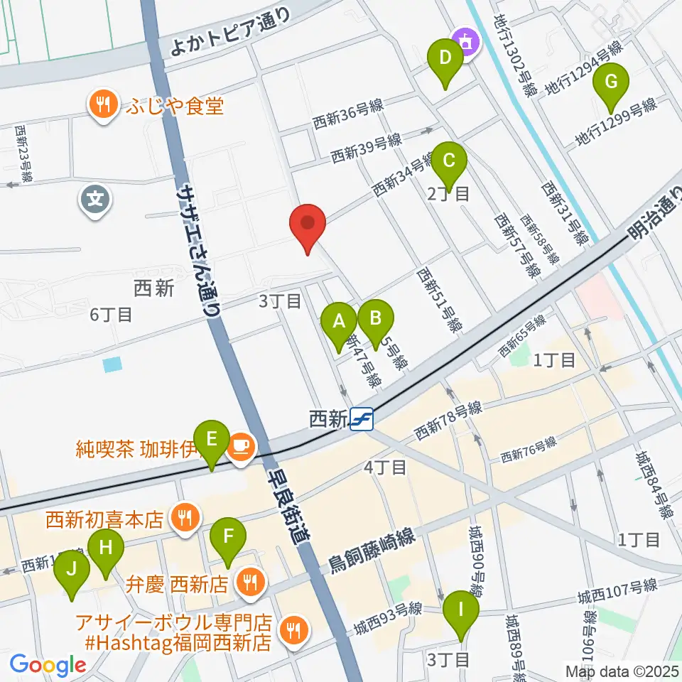 西南コミュニティーセンター周辺のホテル一覧地図