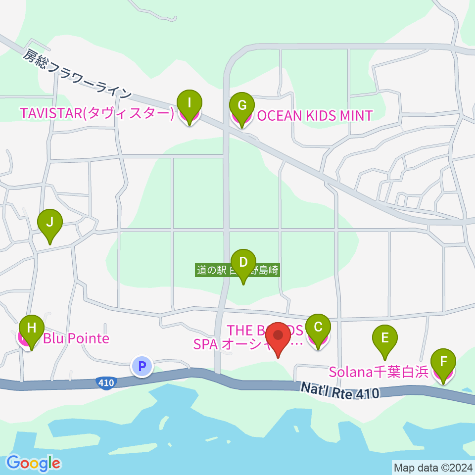 白浜フローラルホール周辺のホテル一覧地図