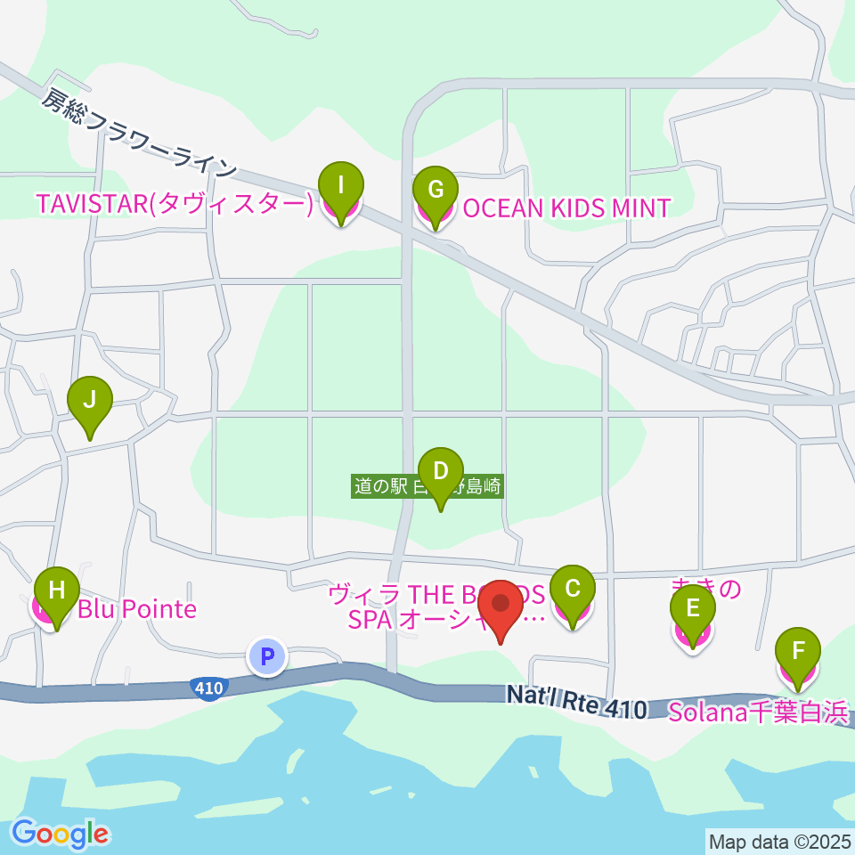 白浜フローラルホール周辺のホテル一覧地図