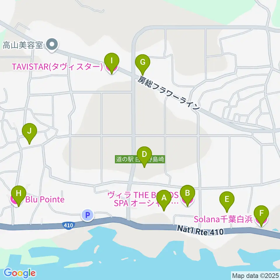 白浜フローラルホール周辺のホテル一覧地図