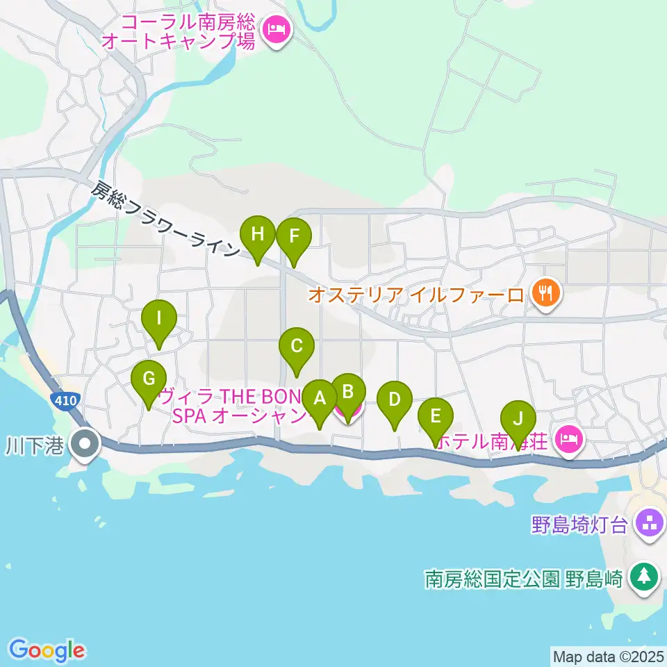 白浜フローラルホール周辺のホテル一覧地図