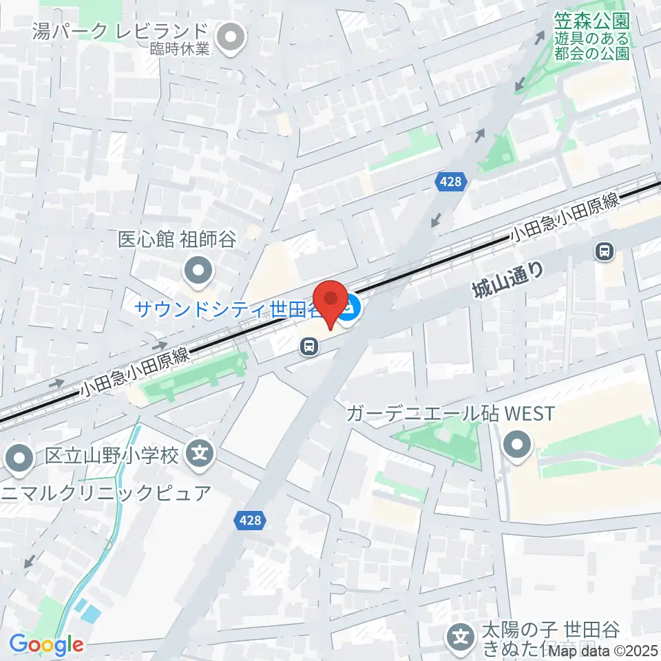 サウンド・シティ世田谷周辺のホテル一覧地図