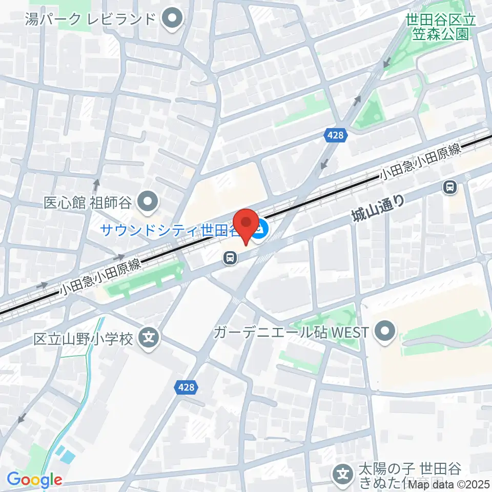 サウンド・シティ世田谷周辺のホテル一覧地図