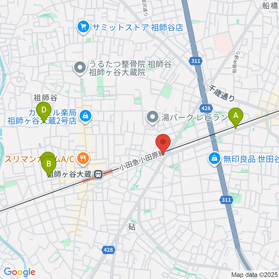 サウンド・シティ世田谷周辺のホテル一覧地図