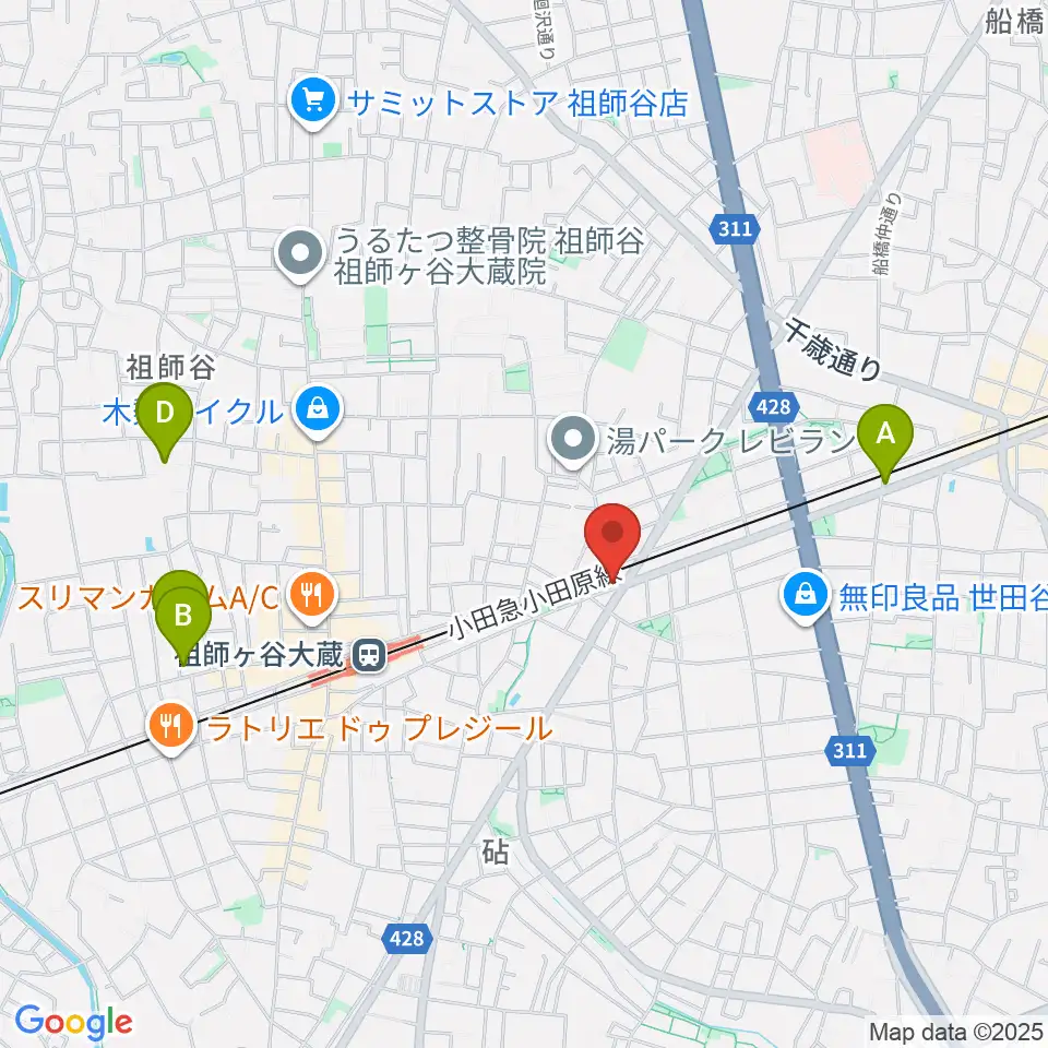 サウンド・シティ世田谷周辺のホテル一覧地図
