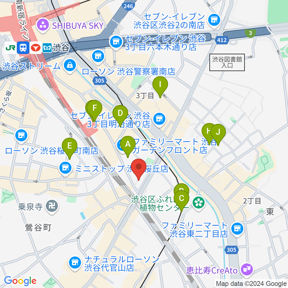 渋谷CIRCUS TOKYO周辺のホテル一覧地図