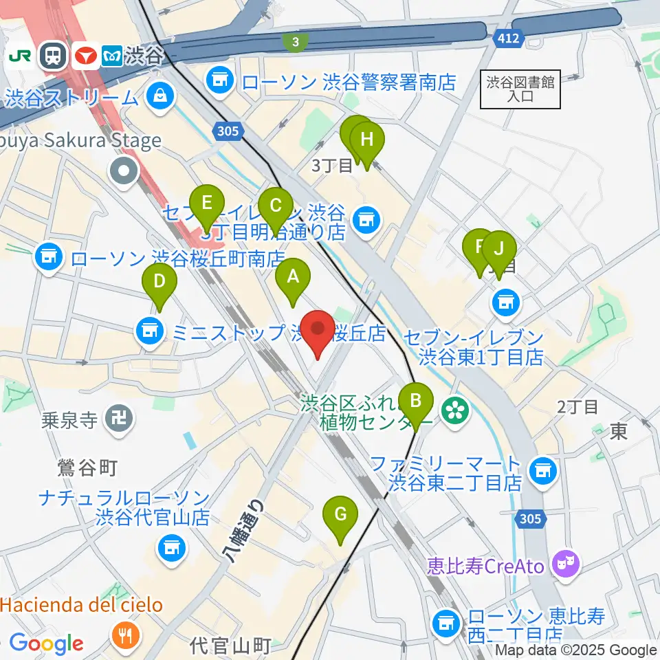 渋谷CIRCUS TOKYO周辺のホテル一覧地図