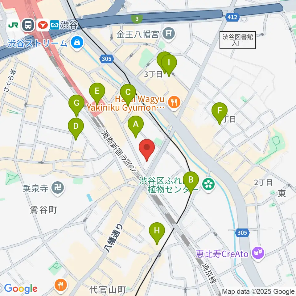 渋谷CIRCUS TOKYO周辺のホテル一覧地図