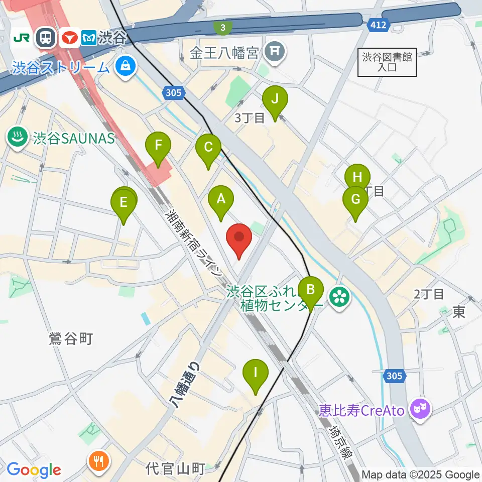 渋谷CIRCUS TOKYO周辺のホテル一覧地図