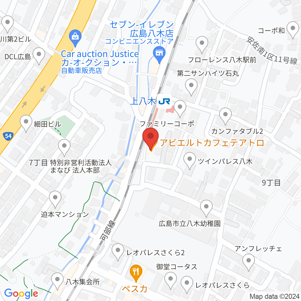 広島カフェ・テアトロ・アビエルト周辺のホテル一覧地図