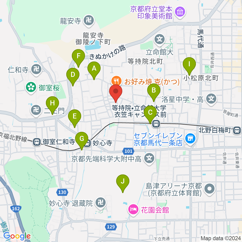 楽奏 gasso music studio周辺のホテル一覧地図