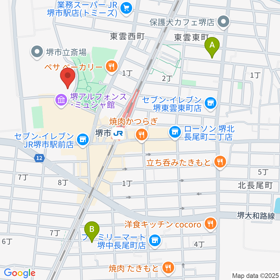 サンスクエア堺周辺のホテル一覧地図