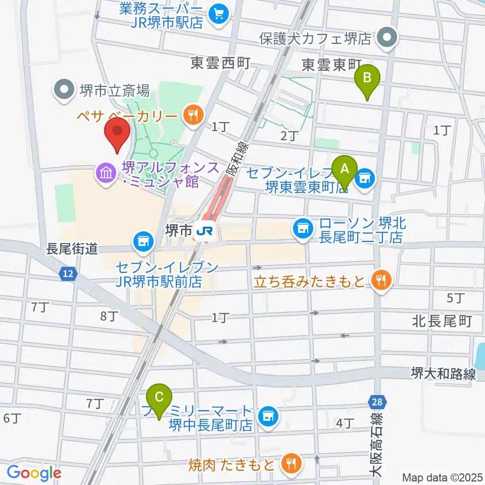 サンスクエア堺周辺のホテル一覧地図