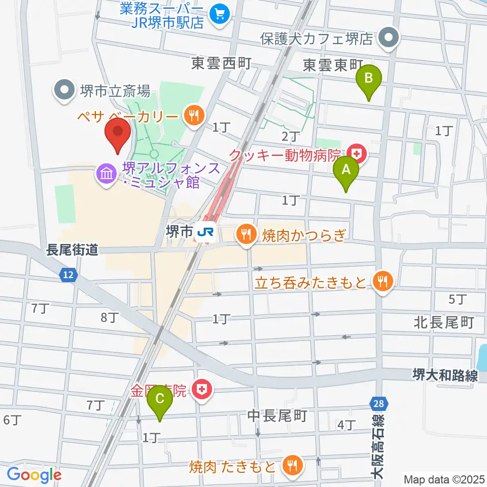 サンスクエア堺周辺のホテル一覧地図