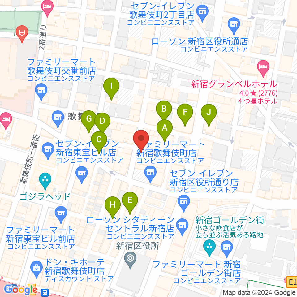 新宿club SCIENCE周辺のホテル一覧地図