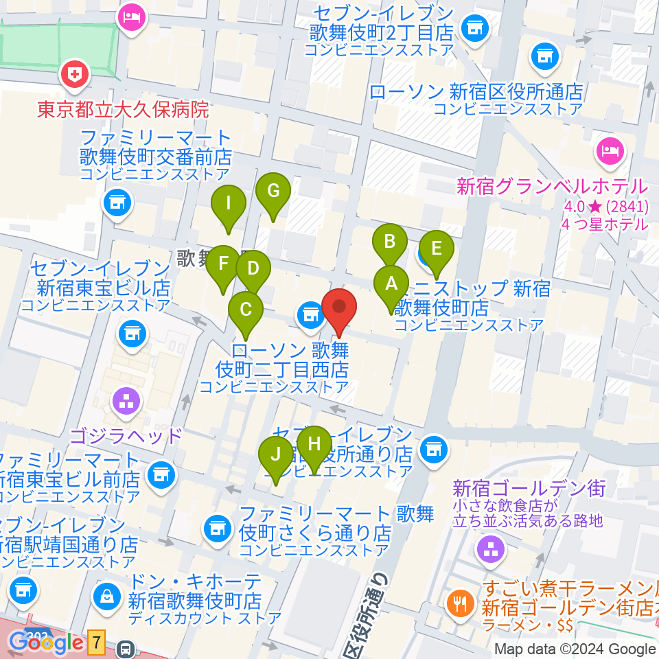 新宿club SCIENCE周辺のホテル一覧地図