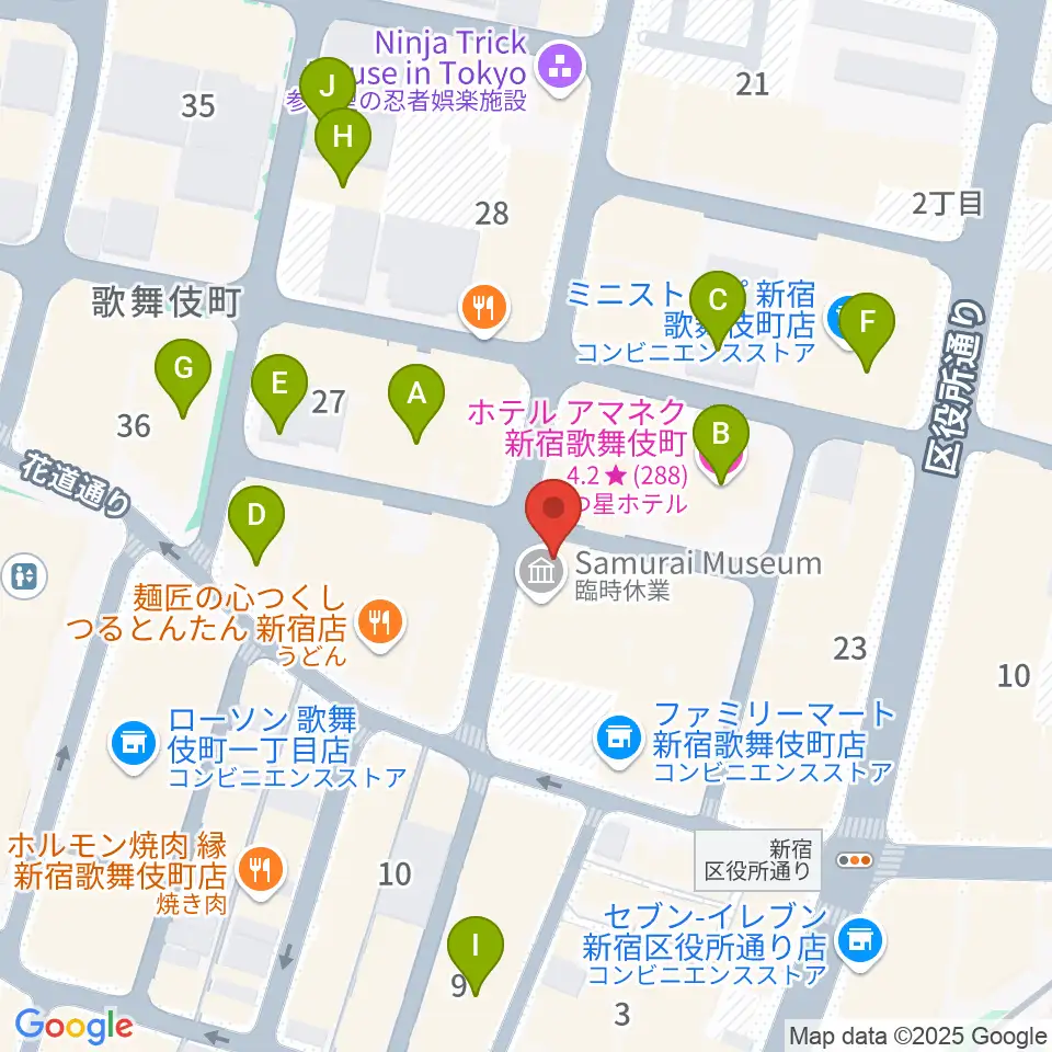 新宿club SCIENCE周辺のホテル一覧地図