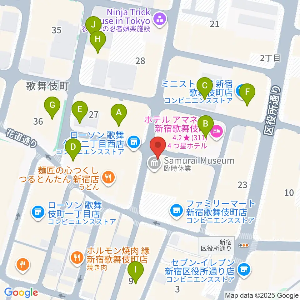 新宿club SCIENCE周辺のホテル一覧地図