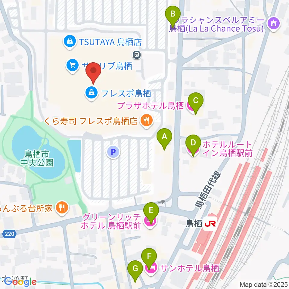小川楽器 鳥栖店周辺のホテル一覧地図