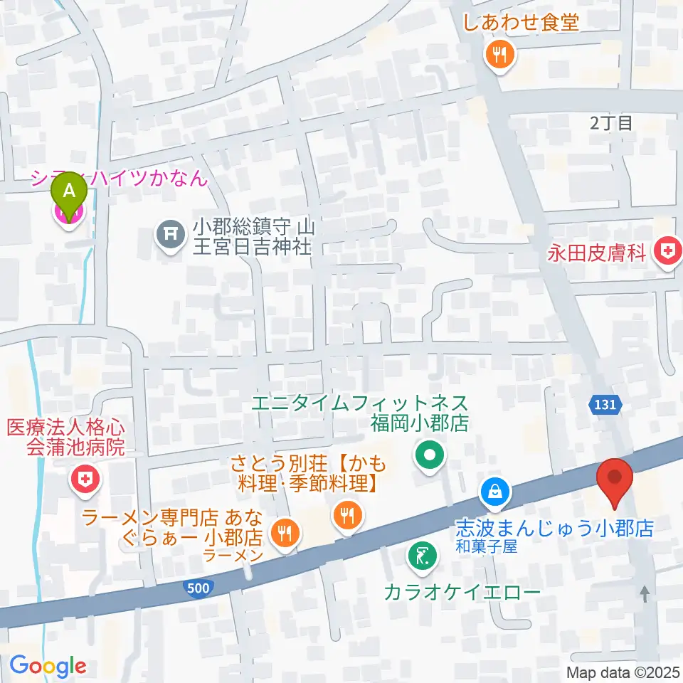 小川楽器 小郡店周辺のホテル一覧地図