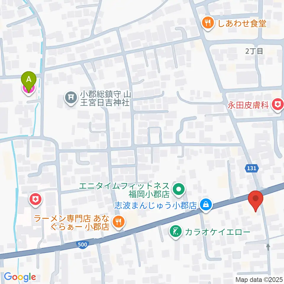 小川楽器 小郡店周辺のホテル一覧地図