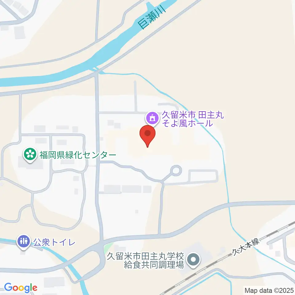 田主丸複合文化施設そよ風ホール周辺のホテル一覧地図