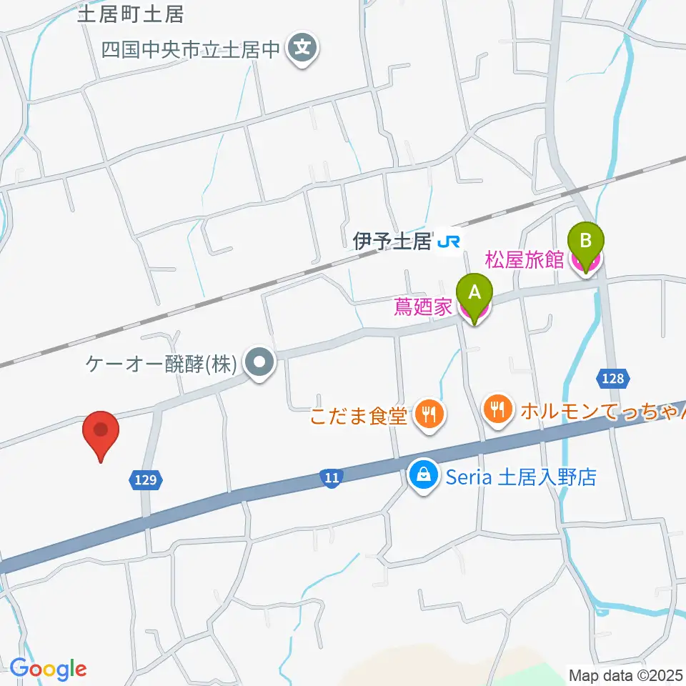 土居文化会館ユーホール周辺のホテル一覧地図