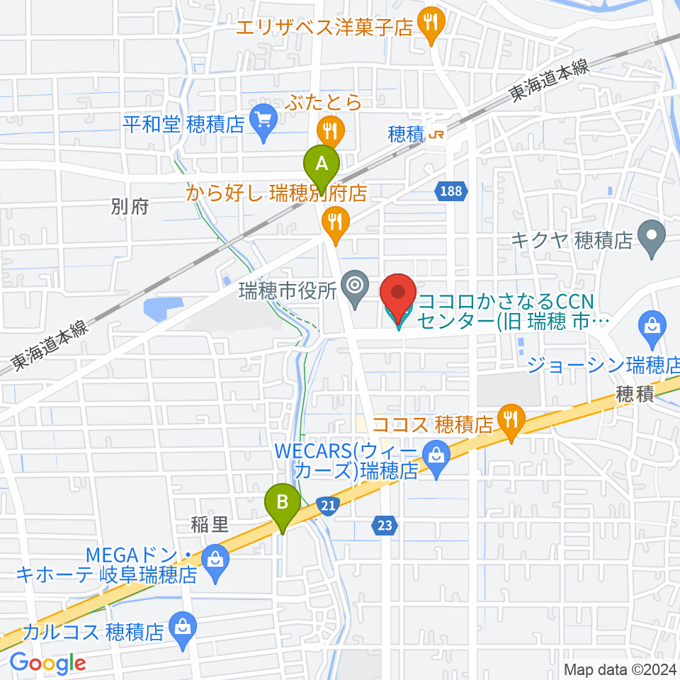 ココロかさなるCNNセンター周辺のホテル一覧地図