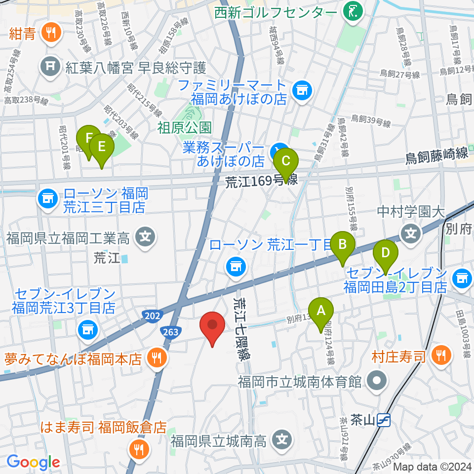 末永文化センター周辺のホテル一覧地図