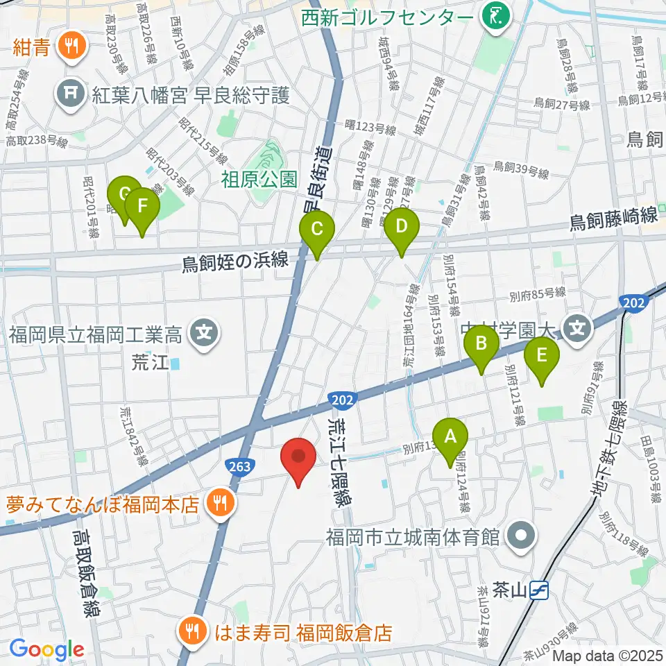 末永文化センター周辺のホテル一覧地図