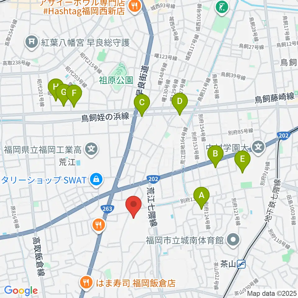 末永文化センター周辺のホテル一覧地図