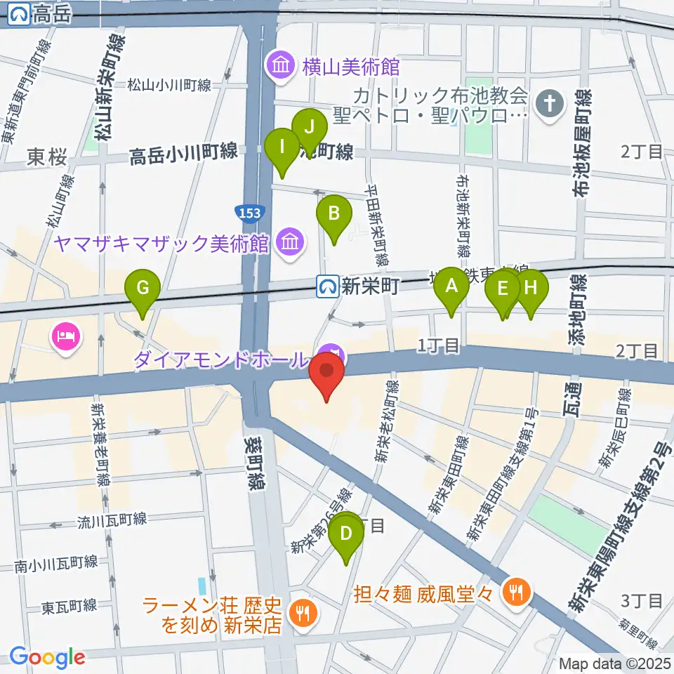 名古屋ダイアモンドホール周辺のホテル一覧地図