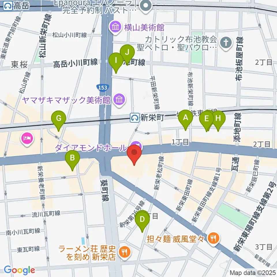 名古屋ダイアモンドホール周辺のホテル一覧地図