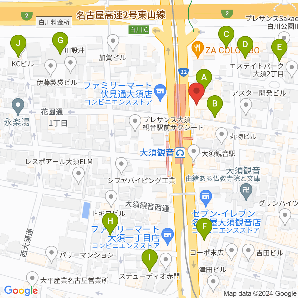 名古屋エレクトリックレディランド周辺のホテル一覧地図