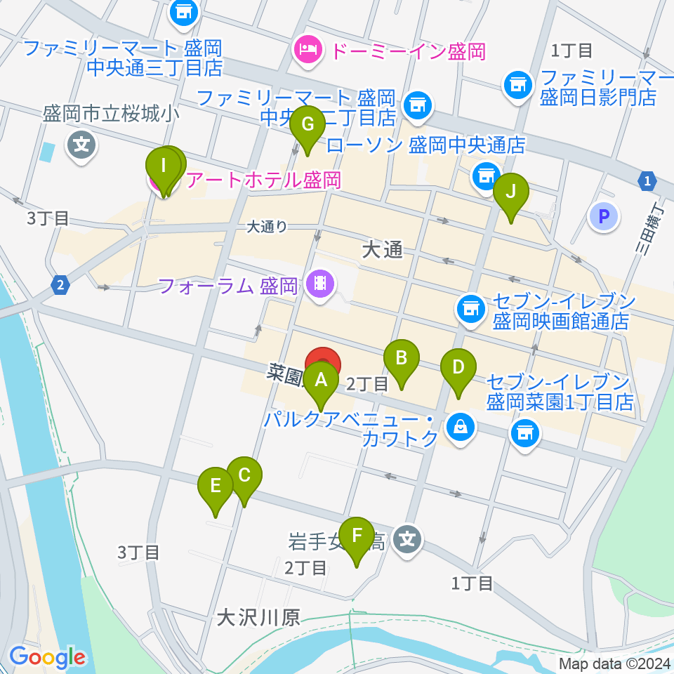 BAR CAFE the S周辺のホテル一覧地図