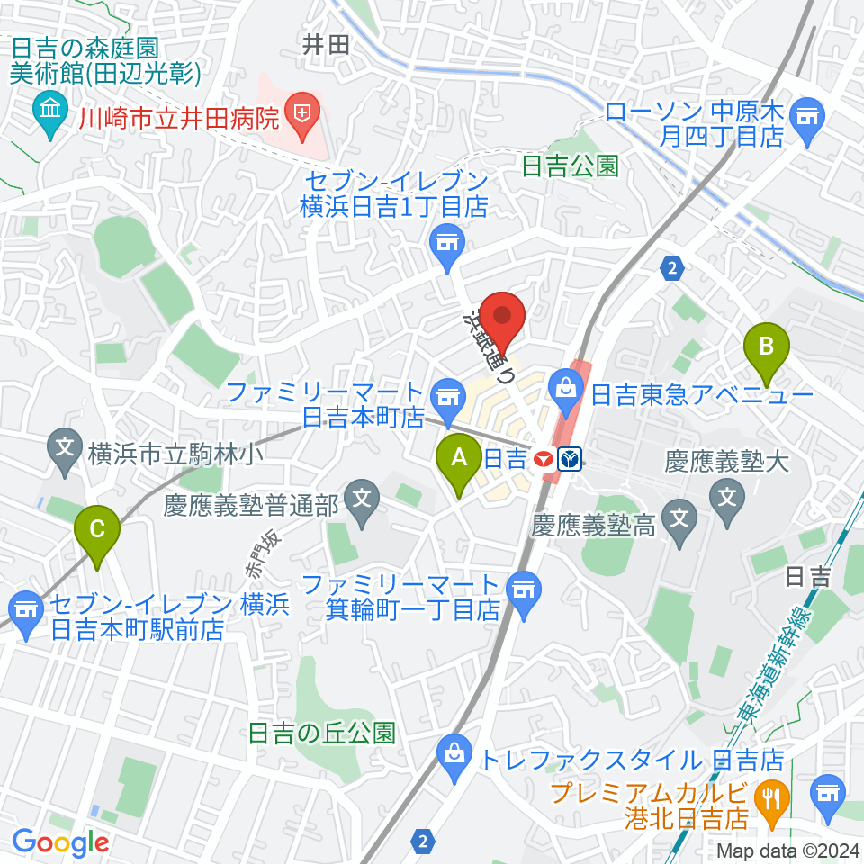 日吉Wonder Wall Yokohama周辺のホテル一覧地図