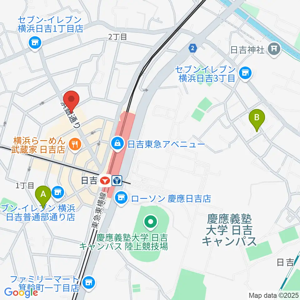 日吉ワンダーウォール周辺のホテル一覧地図