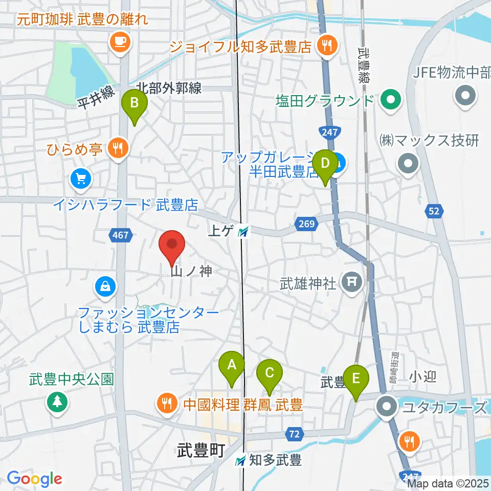 ガレージエス周辺のホテル一覧地図