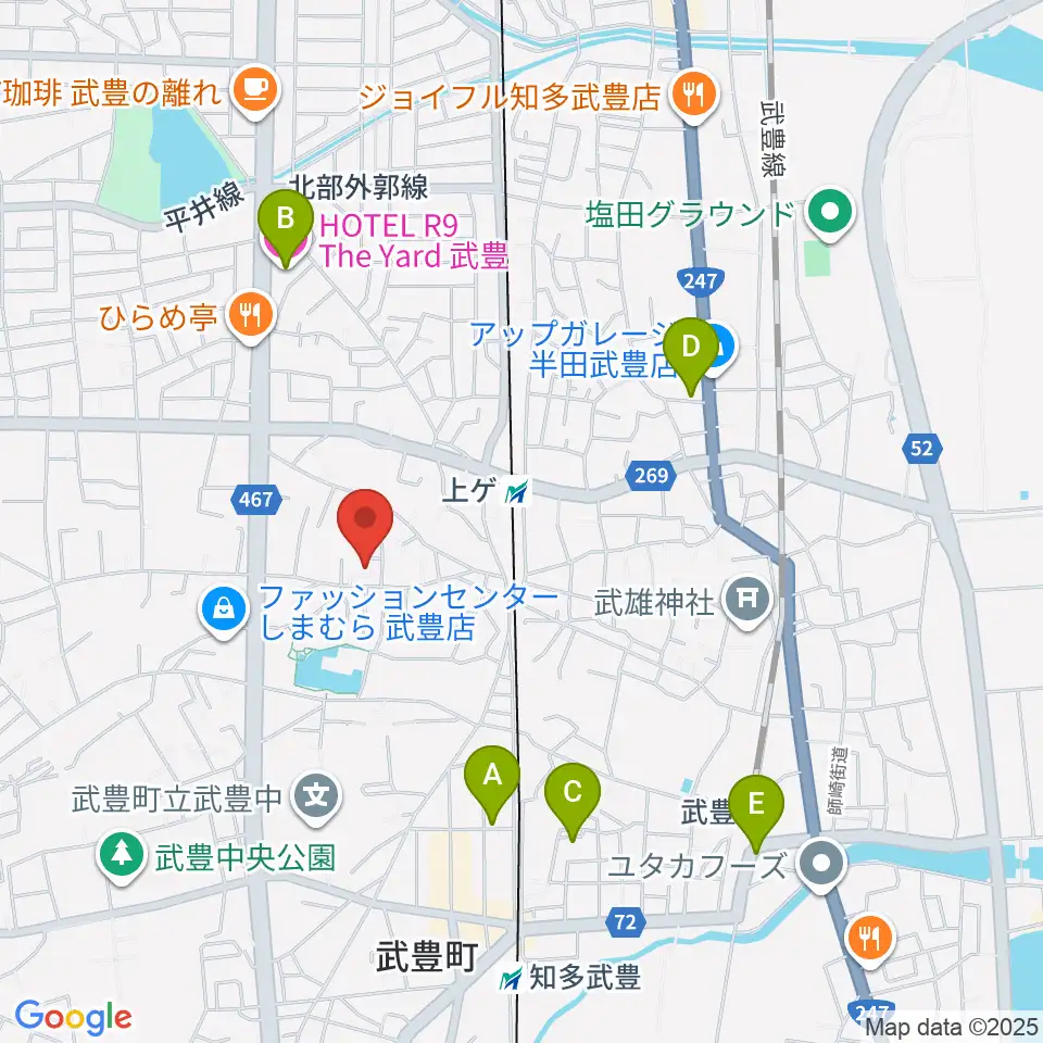 ガレージエス周辺のホテル一覧地図