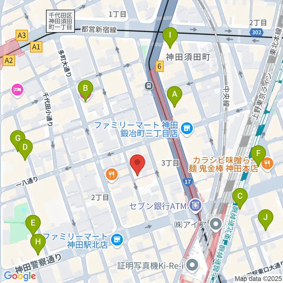 神田Jazz spot Step!周辺のホテル一覧地図