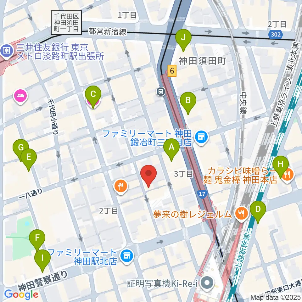 神田Jazz spot Step!周辺のホテル一覧地図