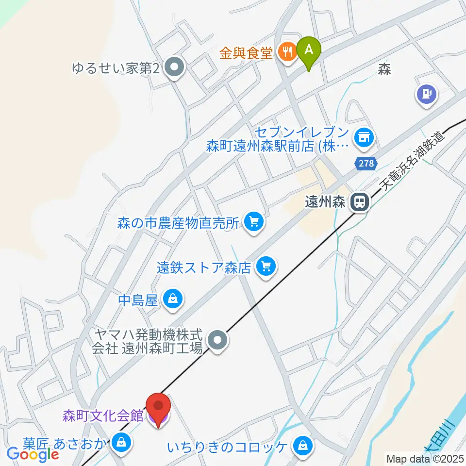 森町文化会館ミキホール周辺のホテル一覧地図
