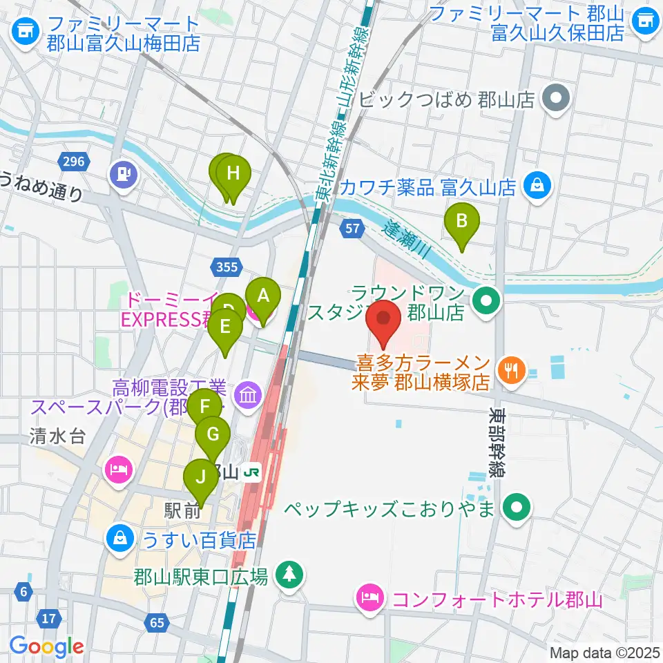 ポラリス保健看護学院メグレズホール周辺のホテル一覧地図